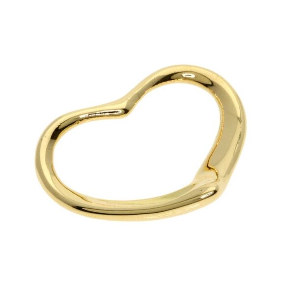 Tiffany & Co. Open Heart Pendant Top 18K Yellow Gold